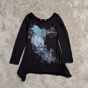 BLACK Y2K "BELIEVE IN YOUR DREAMS" LONG SLEEVE